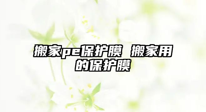 搬家pe保護膜 搬家用的保護膜