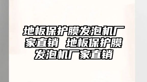 地板保護膜發(fā)泡機廠家直銷 地板保護膜發(fā)泡機廠家直銷