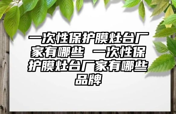 一次性保護(hù)膜灶臺廠家有哪些 一次性保護(hù)膜灶臺廠家有哪些品牌