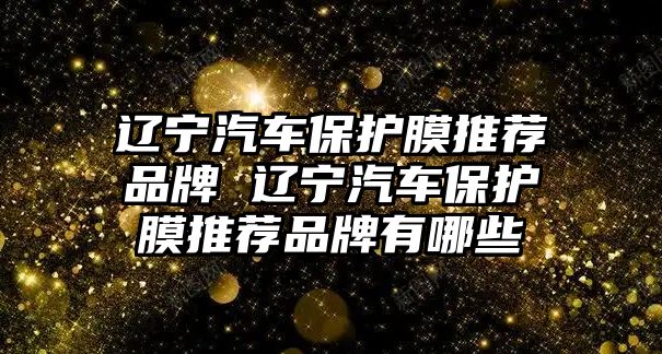 遼寧汽車保護(hù)膜推薦品牌 遼寧汽車保護(hù)膜推薦品牌有哪些