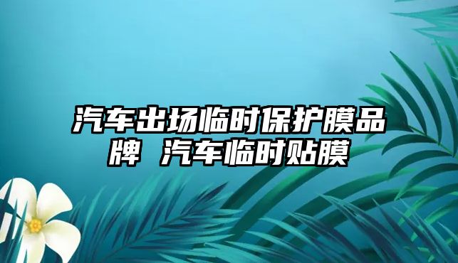 汽車出場臨時(shí)保護(hù)膜品牌 汽車臨時(shí)貼膜