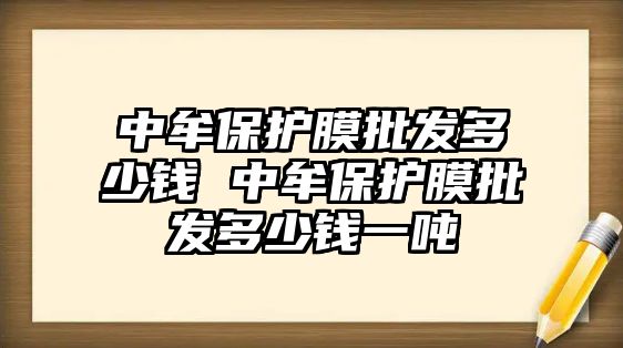 中牟保護(hù)膜批發(fā)多少錢 中牟保護(hù)膜批發(fā)多少錢一噸